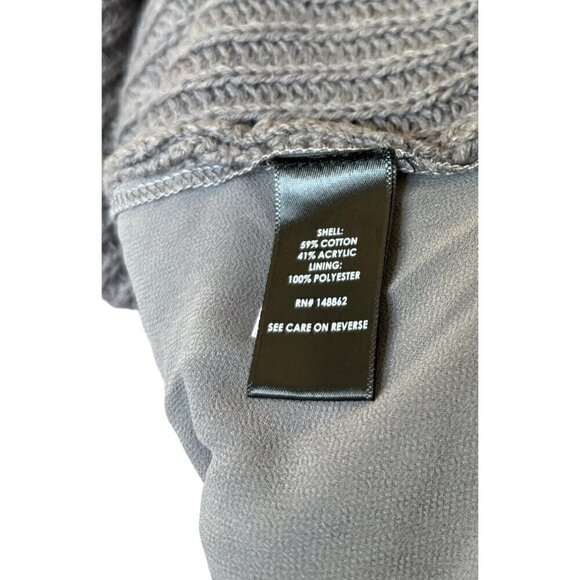 Torrid Sweater Gray Rib with Laced Detail in Back Women 1 Medium Cotton Blend - Picture 6 of 8